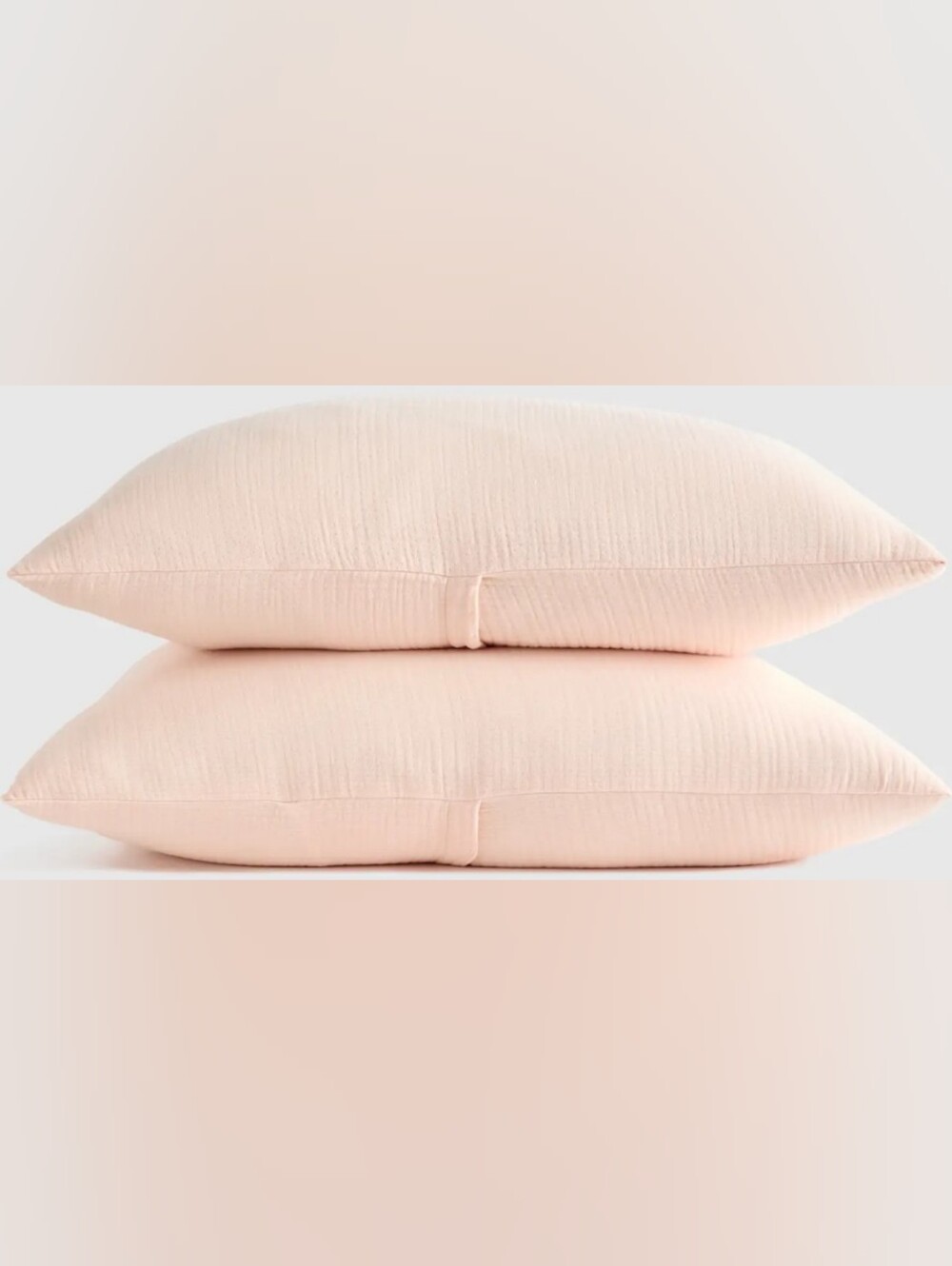 Quince NWOT Organic Cotton Gauze Sham Set Of 2 King Soft Pink